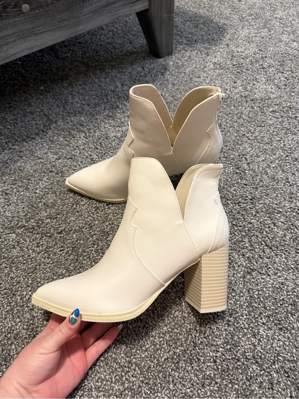short white boots